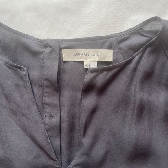 Gerard Darel 100% Silk Gray Career Wear to Work Casual Long Sleeves Midi Dress - Picture 9 of 12